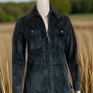 Vintage Ralph Lauren Leather Women's Zip Up Top Size Small